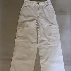 H&M Women's White Cargo Jeans